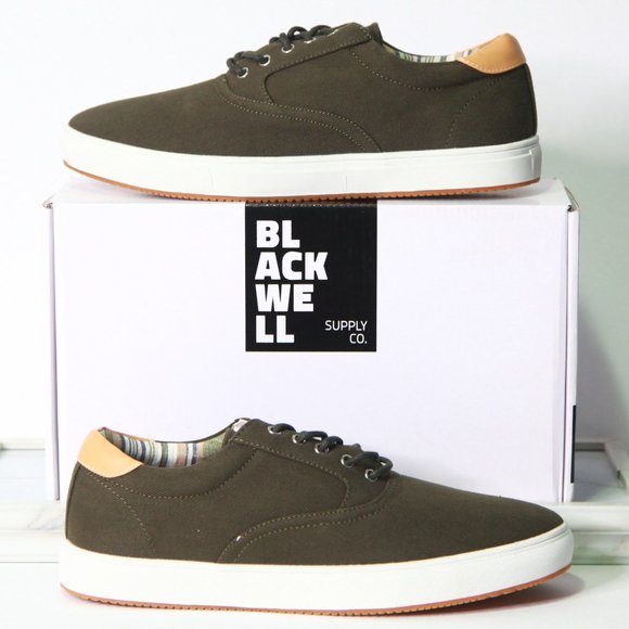 Green Canvas Sneakers Blackwell - Shoes Size 12 - Never Worn - Picture 2 of 7